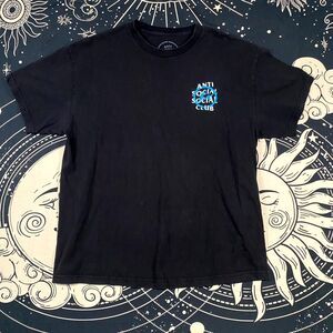Anti Social Social Club x Fragment T-Shirt Men's XL Black Cotton Bolt Tee USA